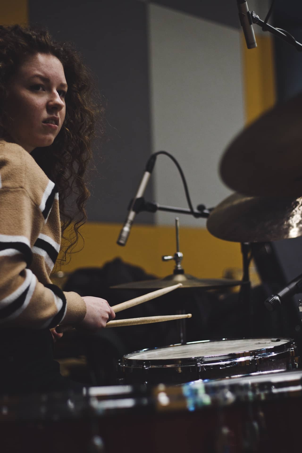 Candid portrait of a drummer.